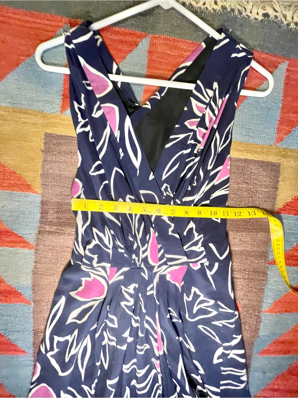 Nina Ricci Silk Wrap Dress Size 2 in Blue - Picture 7 of 15